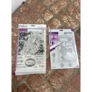 Crafters Companion - Large Background Photopolymer Stamp - 8"‎ x 8" Set of 2